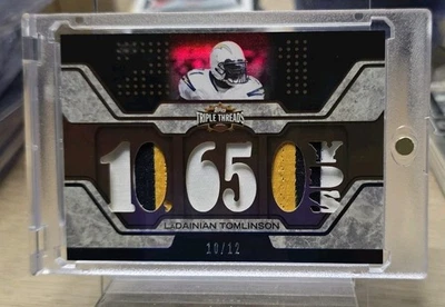 LADAINIAN TOMLINSON 08 TOPPS TRIPLE THREADS 3 COLOR Patch RELIC #10/12 CHARGERS - Image 1 of 2
