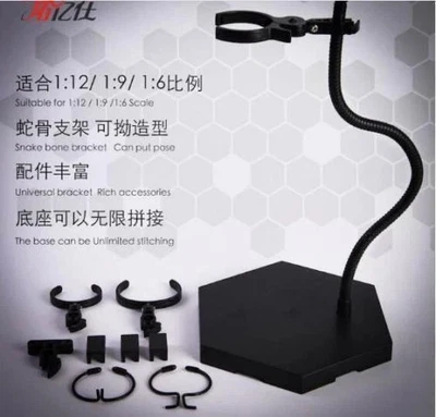 EE. UU. 1:6 Negro Ajuste Pantalla Costura Soporte Figura Accesorios Ajuste 12" 6" Cuerpo Foto 1 de 4