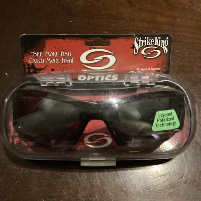 Strike King Tinted 10 Layer Superior Polarized Fishing Sunglasses w/hard Case - Image 1 of 4