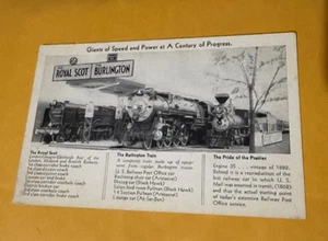 The Royal Scot & The Burlington Trains Burlington Line geteilt Postkarte - Bild 1 von 2