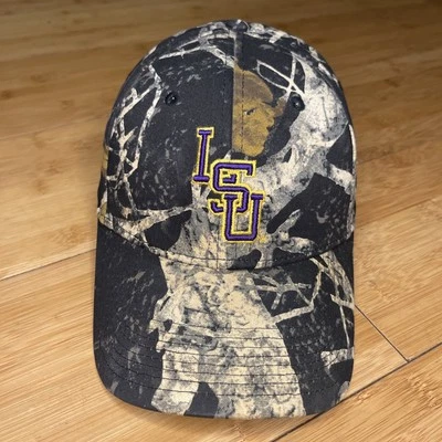 Signatures LSU Tigers Camo Camouflage Hunt Rear Logo Adjustable Structured Hat - Image 1 of 4