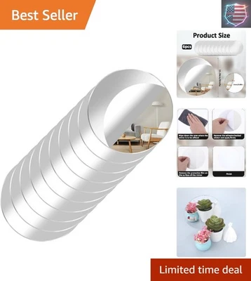 DIY-Friendly 10-Pack 6 Inch Acrylic Mirrors - Stylish Wall Art for Any Occasion - Image 1 of 4