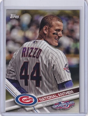 2017 Topps Opening Day ANTHONY RIZZO National Anthem SSP Case Hit NA-3 Cubs - Image 1 of 2