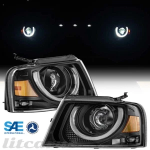 LED Headlights Assembly Halo DRL Turn Signal For 2004-08 Ford F150 06-08 Mark LT - Picture 1 of 7