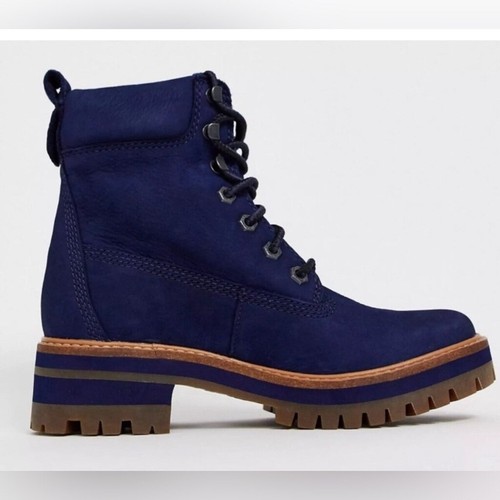 Timberland Courmayeur Valley stivaletti impermeabili in nabuk colore navy taglia 8