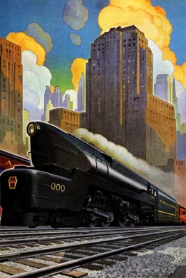 Pennsylvania Railways Original Vintage Wall Art Home Decor - POSTER 20x30 - Image 1 of 4