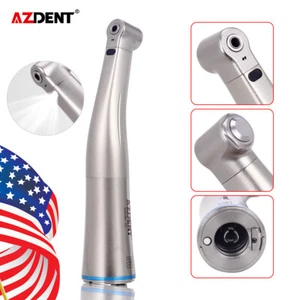 Dental LED Fiber Optic 1:1 Electric Contra Angle Handpiece Inner Water Spray - Picture 1 of 9