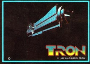 TRON MOVIE 1981 DISNEY TRADING CARDS DONRUSS 1982 BRUCE BOXLEITNER BASE CARD 10