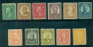 US #581-91, 1¢ - 10¢ Complete set perf 10, og, 1¢, 2¢-6¢, 9¢ NH, rest LH, F/VF - Picture 1 of 1