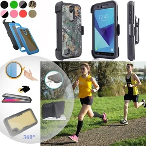 Für LG Rebel 2 3 4 Aristo 2 3 integrierte Displayschutzfolie Gürtelclip Holster Hülle - Bild 1 von 5