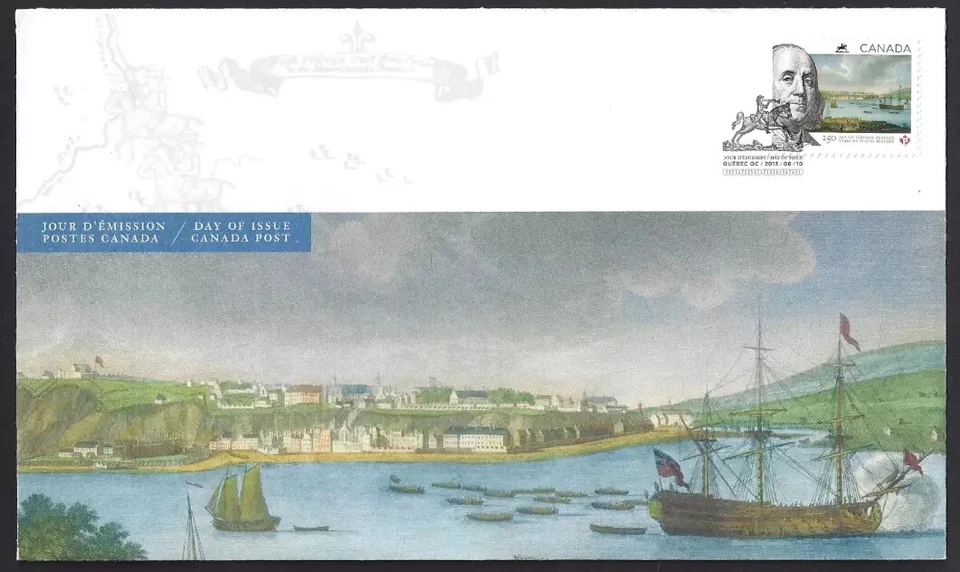 Canadá - FDC - 2649 - Benjamin Franklin y Ciudad de Quebec - 2013 Foto 1 de 1