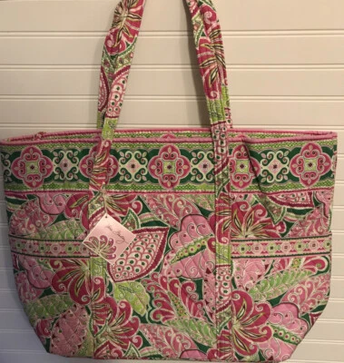 Vera Bradley Retirado Raro Molinete Rosa Super Bolso 16H x 18W x 8D Nuevo Con Etiqueta Foto 1 de 4