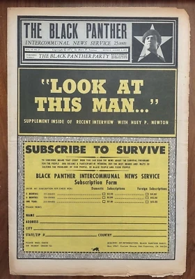RARE The Black Panther Party Newspaper Community News Service August 2nd 1971 - Image 1 of 2