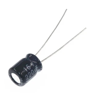 10pcs 220uF 16V 220MFD 16Volts 6*7mm Aluminum Electrolytic Capacitor - Foto 1 di 3