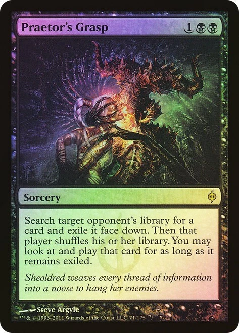 Praetor's Grasp Foil x1 New Phyrexia MTG Magic the Gathering Black Sorcery Card - Image 1 of 1
