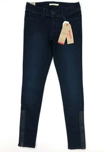 Neu mit Etikett Levis 711 Damen-Knöcheljeans Skinny blau ausgestellt Reißverschluss Größe 25 - Bild 1 von 9