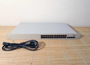 Cisco Meraki MS220-24P-HW Cloud L2 24 Port Gigabit 370W PoE Switch Unclaimed - Bild 1 von 1
