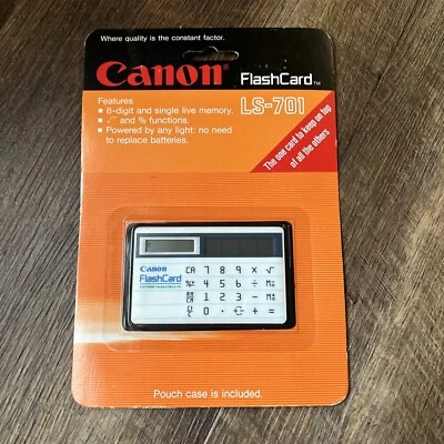 Vintage Canon LS-701 Flash Card Electronic Calculator - NIP - Image 1 of 2