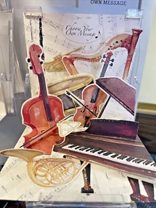 3D Pop Up Greeting Card Piano, Instruments, Birthday or any occasion! - Picture 1 of 4