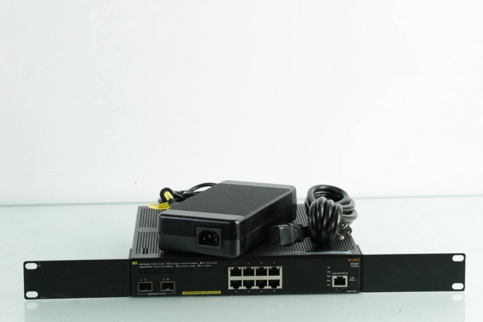 Aruba 2930F JL258A 8G PoE+ 2SFP+ Switch With Rack Mount n908 - Image 1 of 4