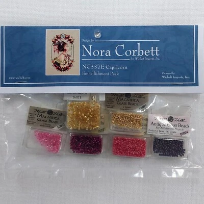 Capricorn Zodiac Horoscope Beaded Cross Stitch Embellishment Pack Nora Corbett - Image 1 of 4
