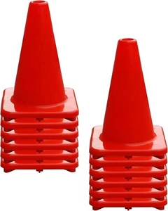 12 Pack Heavy Duty Orange Agility Training Cones - Versatile Sports Markers - Picture 1 of 9