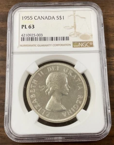 1955 Canada Silver Dollar NGC PL63 - Picture 1 of 4