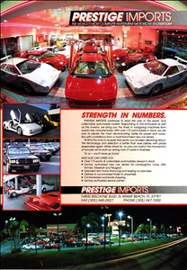 1992 Vintage Print Prestige Imports Advertisement Ferrari Lamborghini Mercedes - Picture 1 of 3