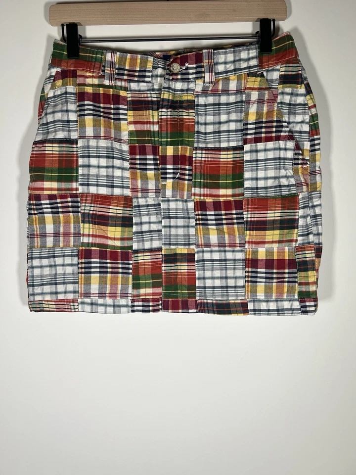 Mini-saia xadrez azul vermelha Cape Madras Maine tamanho 2 preppy vela retrô *esgotada - Imagem 1 de 4