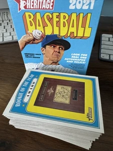 2021 Topps Heritage Baseball OPENED Blaster Box 72 Karten! Alle Basiskarten Mint/NM - Bild 1 von 7
