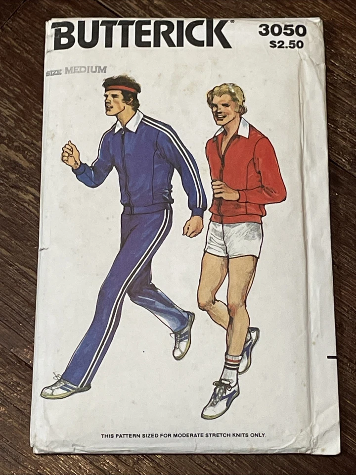 Chaqueta deportiva corta Butterick 3050 patrón vintage para hombre talla M SIN CORTAR Foto 1 de 4