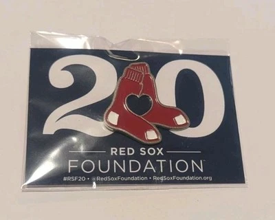 Boston Red Sox Foundation Heart Pin Pinback Button Fenway Park - Image 1 of 2