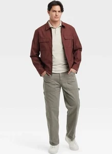 Men's Straight Leg Utility Pants - Goodfellow & Co Green 32x32 Olive - Picture 1 of 1