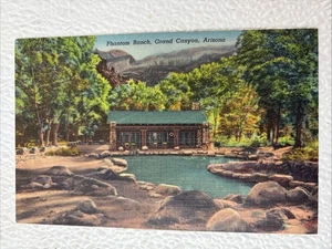 Phantom Ranch Grand Canyon Arizona Leinen Postkarte Vintage - Bild 1 von 2