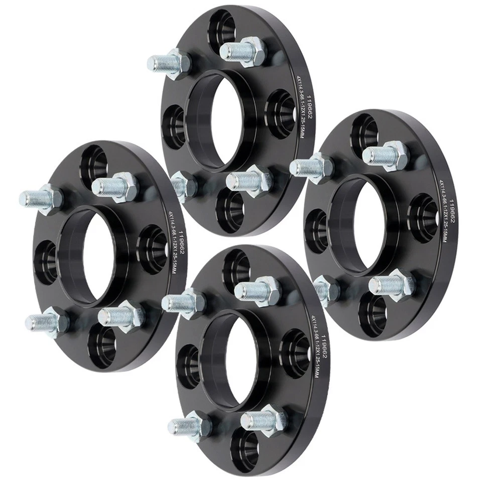 4Pcs 15mm 4x4.5 Hub Centric Wheel Spacers For Nissan NV200 Sentra Tiida Versa - Image 1 of 4