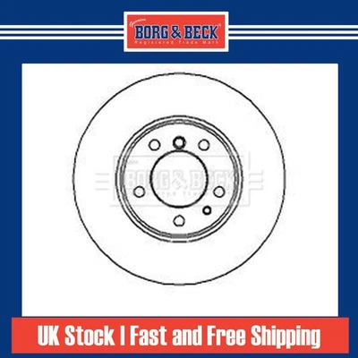 2x Brake Discs Vented For BMW 5 Series E34 520i Borg & Beck Front 34111157503 - Image 1 of 4