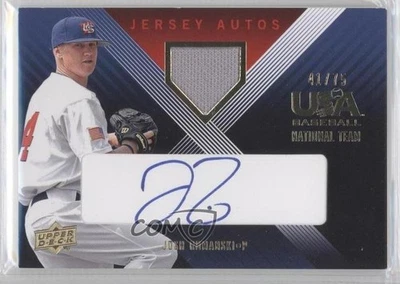 2008 USA Baseball National Teams Jersey Autos Blue Ink /75 Josh Romanski Auto - Image 1 of 2