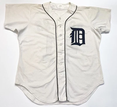 Vintage Wilson MLB Detroit Tigers #41 Baseball Jersey Sz 44 White USA Stitched - Image 1 of 4