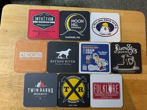 10 CRAFT BEER COASTERS-NEW-BATSON RIVER-TWIN BARNS-42 NORTH-FOLKLORE-RIVER STYX - Picture 1 of 15