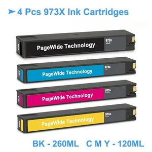 4PC For HP 973XL Ink Cartridge For HP 352dw 452dn 452dw 377dw 477dn 477dw 577dw - Picture 1 of 5