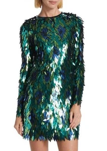 Naeem Khan Sequins Long Sleeve Mini Dress NWT Sz. 10 - Picture 1 of 6