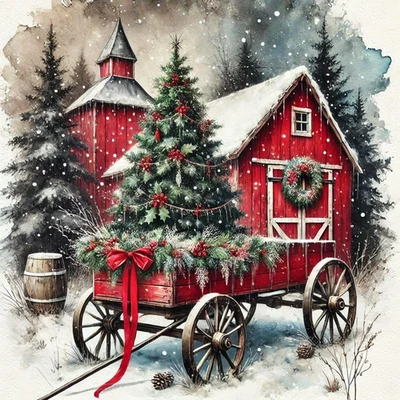 5D DIY Christmas Diamond Art Kits for Adults, Christmas Tree Diamond Paintings K - Image 1 of 4
