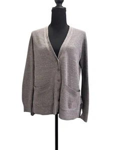 Madewell Womens sz Small V-Neck gray Button Up Cardigan Cotton Sweater - Picture 1 of 7