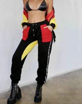 NWOT I.AM.GIA Blaster Colorblock High Rise Fleece Sweatpants Joggers Size XS - Image 1 of 4