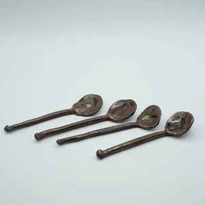 Spoon 4set L10cm Japanese pottery Sugar Coffee Tea Handmade - Picture 1 of 8