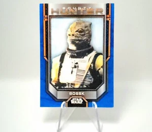 2021 Topps Star Wars Bounty Hunters Bossk /199 Blue Commemorative Patch Card - Picture 1 of 12