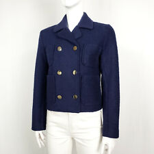 DAY BIRGER Et MIKKELSEN Boiled Wool Boucle Rib Blazer Jacket Short Coat Blue S M