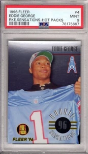 1996 Fleer Eddie George Rookie Sensations Hot Packs PSA 9 Mint RC Rookie Low Pop - Bild 1 von 2