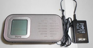 iHome iBT22A Bluetooth Dual Alarm Clock Speaker Black / Gray Great Condition - Picture 1 of 5