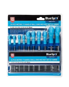 Blue Spot Tools - 10 PCE Metric T Handle Ball End Hex Key Set (2-10mm) - Picture 1 of 3